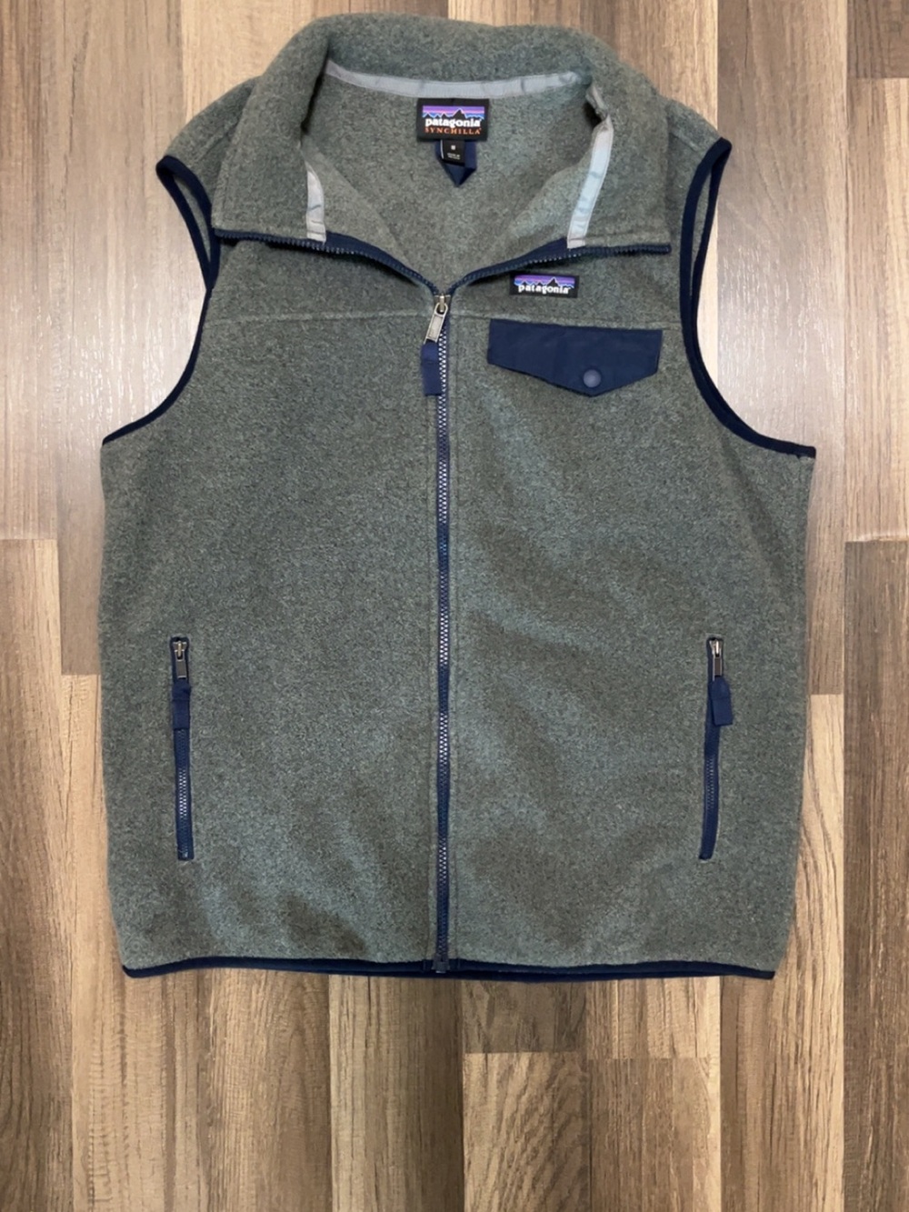 PATAGONIA Synchilla Lightweight Fleece Vest Mens Gray Medium